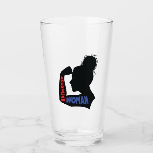 Amerikaanse vrouw glas (Voorkant)