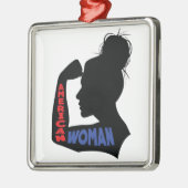 Amerikaanse vrouw metalen ornament (Links)