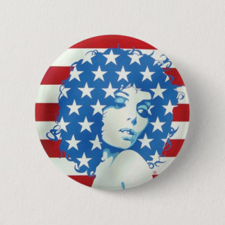 Amerikaanse vrouw ronde button 5,7 cm