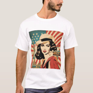Amerikaanse vrouw T-shirt