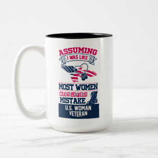 Amerikaanse vrouw veteraan koffie Mok