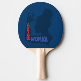 Amerikaanse vrouw waar ik van hou tafeltennisbatje