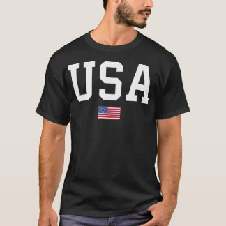 Amerikaanse vrouwen Mannen Kinder Amerikaanse vlag T-shirt