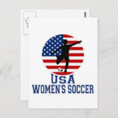 Amerikaanse vrouwenvoetbal briefkaart (Voorkant / Achterkant)