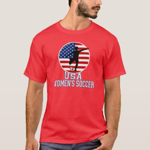 Amerikaanse vrouwenvoetbal t-shirt