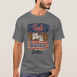Amerikaanse VS Vlag God Bless Amerika Doctor 4e va T-shirt