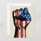 Amerikaanse vuist briefkaart (Voorkant / Achterkant)