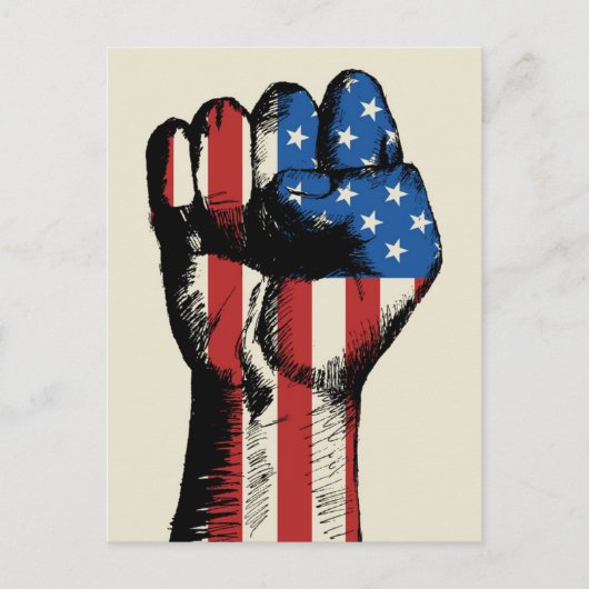 Amerikaanse vuist briefkaart (Voorkant)