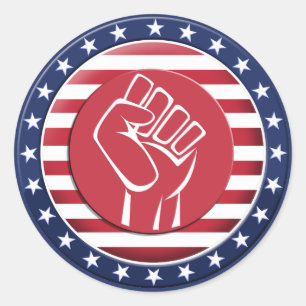 Amerikaanse vuist ronde sticker
