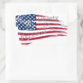 Amerikaanse waarden rechthoekige sticker (Tas)