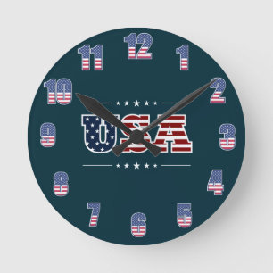 Amerikaanse wandklok ronde klok