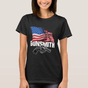 Amerikaanse wapensmid patriot Amerikaanse vlag ret T-shirt