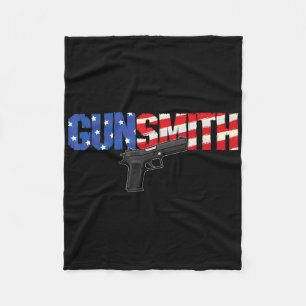 Amerikaanse wapensmid Patriot USA-vlag Retro stijl Fleece Deken