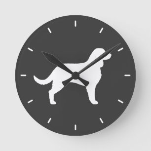 Amerikaanse Water Spaniel Silhouet Ronde Klok