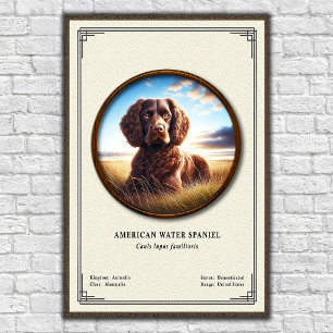 Amerikaanse Water Spaniel Zoölogie Serie Poster