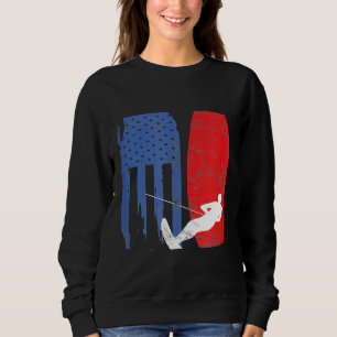Amerikaanse waterskivlag Wakeboard Skiër Sport Trui