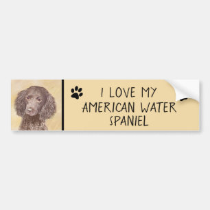 Amerikaanse waterspaniel schilderen - Oorspronkeli Bumpersticker