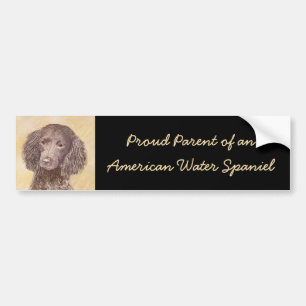 Amerikaanse waterspaniel schilderen - Oorspronkeli Bumpersticker