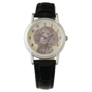Amerikaanse waterspaniel schilderen - Oorspronkeli Horloge