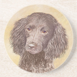 Amerikaanse waterspaniel schilderen - Oorspronkeli Zandsteen Onderzetter