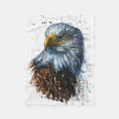 Amerikaanse Waterverf Eagle Fleece Deken (Voorkant)