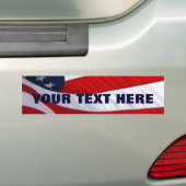 Amerikaanse Waving Flag Bumpersticker (Op auto)