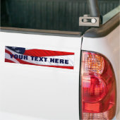Amerikaanse Waving Flag Bumpersticker (Op Truck)