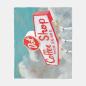 Amerikaanse wegbaan | Koffiesjabloon Fleece Deken (Voorkant)