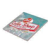 Amerikaanse wegbaan | Koffiesjabloon Tegeltje (Zijkant)