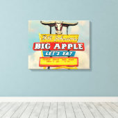 Amerikaanse wegbaan | Restaurantteken Canvas Afdruk (Insitu (Houten vloer))