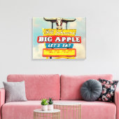 Amerikaanse wegbaan | Restaurantteken Canvas Afdruk (Insitu (Woonkamer))