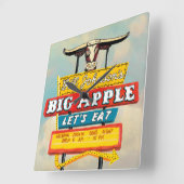 Amerikaanse wegbaan | Restaurantteken Vierkante Klok (Hoek)