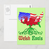 Amerikaanse Welsh Roots Briefkaarten (Voorkant / Achterkant)