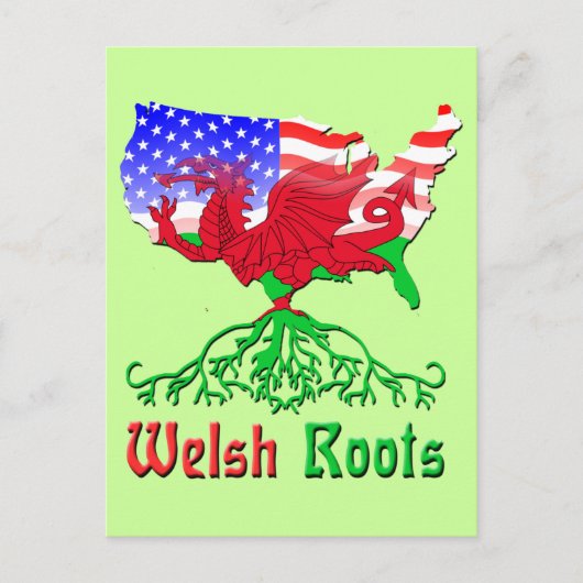 Amerikaanse Welsh Roots Briefkaarten (Voorkant)