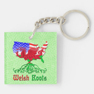 Amerikaanse Welsh Roots Sleutelhanger