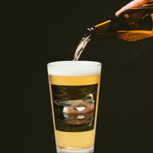 Amerikaanse Wigeon Duck op vijver Glas