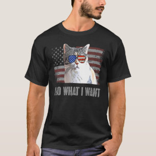 Amerikaanse Wirehair Kat Ik Doe Wat Ik Wil Retro U T-shirt