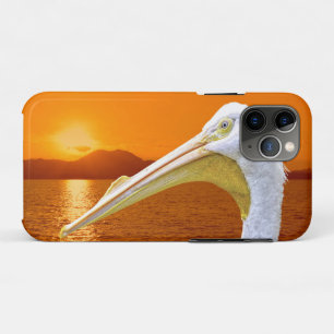Amerikaanse Witte Pelikaan zonsondergang op Corfu iPhone 11 Pro Hoesje