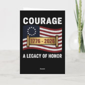 Amerikaanse Witte Zeearend Moed Eer Hulde Kaart (Achterkant)