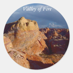 Amerikaanse woestijnlandschappen: Brandvallei Ronde Sticker