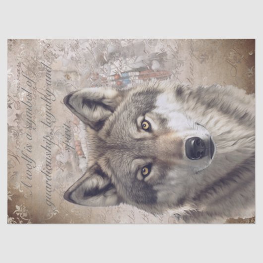 Amerikaanse Wolf Tissuepapier (Voorkant)