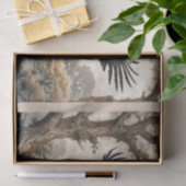 Amerikaanse zeearend vliegt tussen de boom in een  tissuepapier (Geschenk)