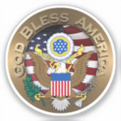 Amerikaanse zegel sticker (Voorkant)