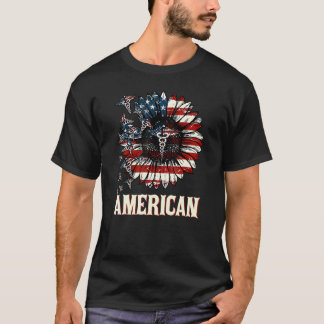 Amerikaanse zonnebloem gediplomeerd verpleegster p t-shirt
