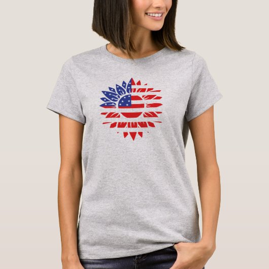 Amerikaanse zonnebloem T-Shirt (Voorkant)