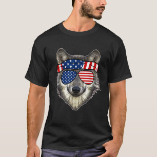 Amerikaanse zonnebril Wolf 4 juli Geweldige VS G T-shirt