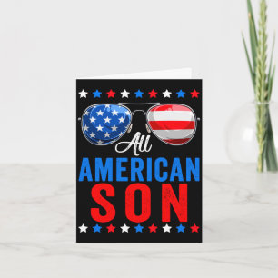 Amerikaanse zoon 4 juli herdenkingsdag matching kaart