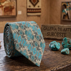 Amerikaanse Zuidwestelijke Patronen Kunst en Kleur Stropdas