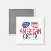 Amerikaanse zuster magneet (Voorkant / Achterkant)