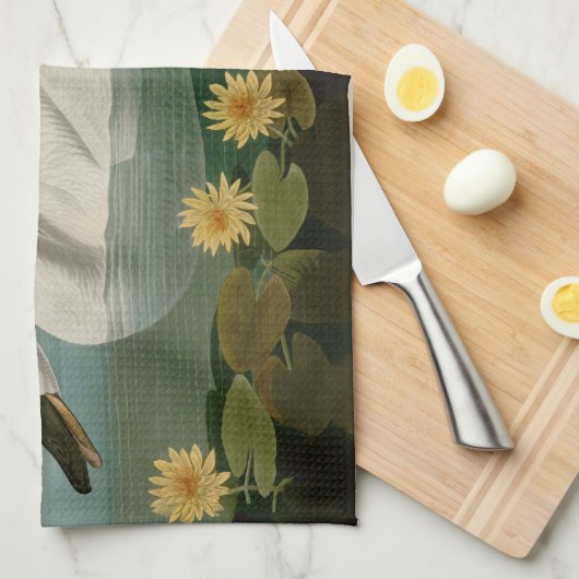 Amerikaanse Zwanenvogels Audubon Theedoek (Quarter Fold)